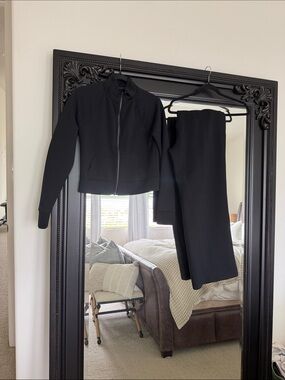 Abercrombie & Fitch Black Wide Leg Pants with Matching Black Jacket